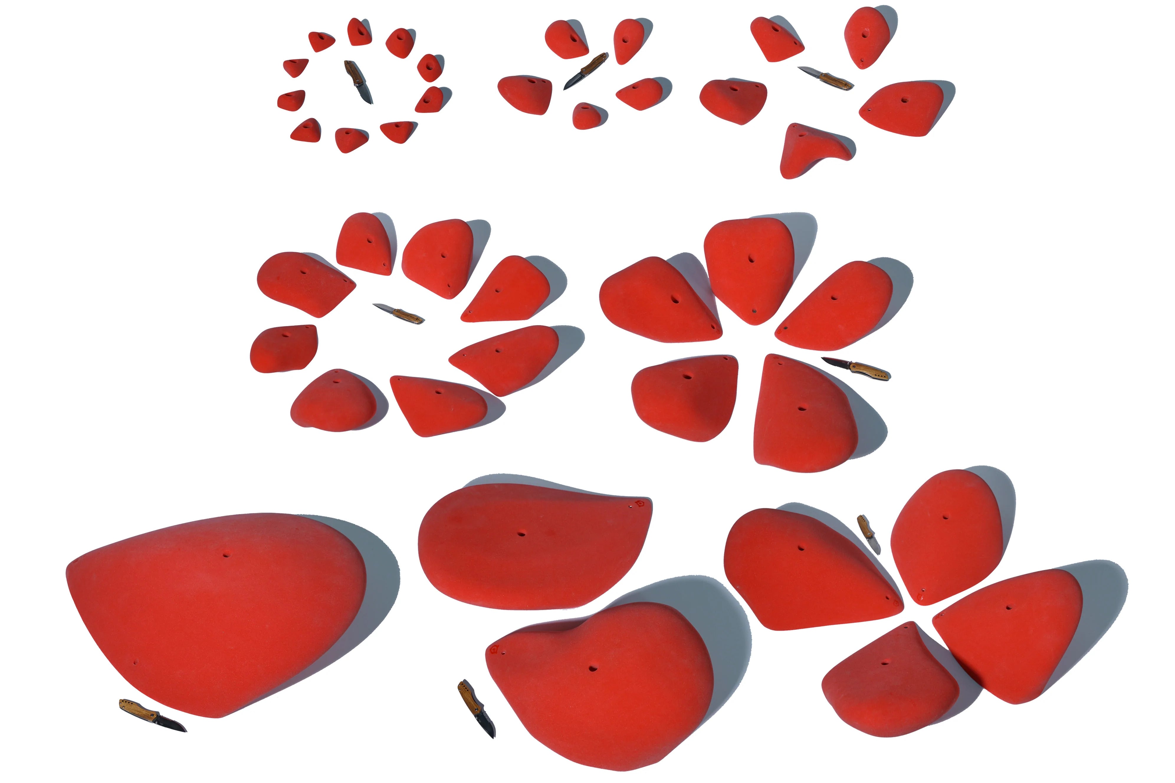 Climbing Jugs - Glaciers 40 Jugs in the Set | Grizzly Holds