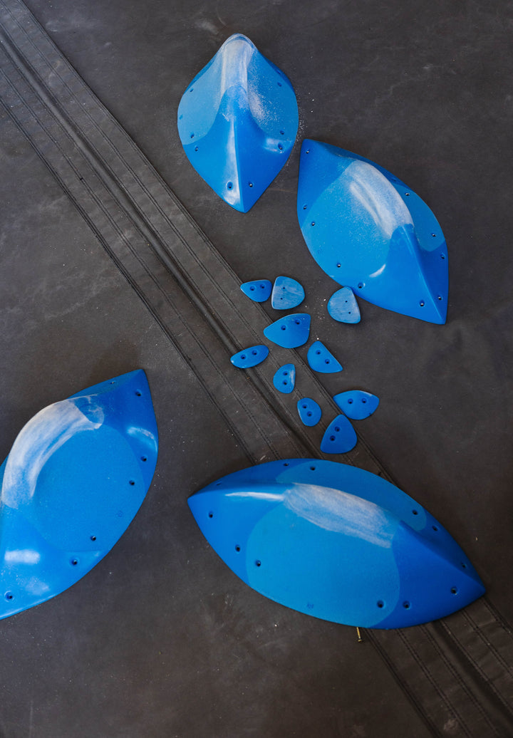blue Meridians climbing holds